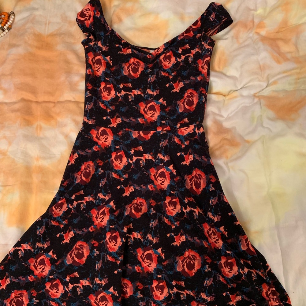 Rose printed dress